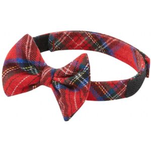 Frisco Red/Green Plaid Dog & Cat Bow Tie, Medium/Large - TomKings Shop