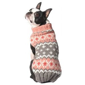 Chilly Dog Peach Fairisle Dog Sweater - TomKings Shop