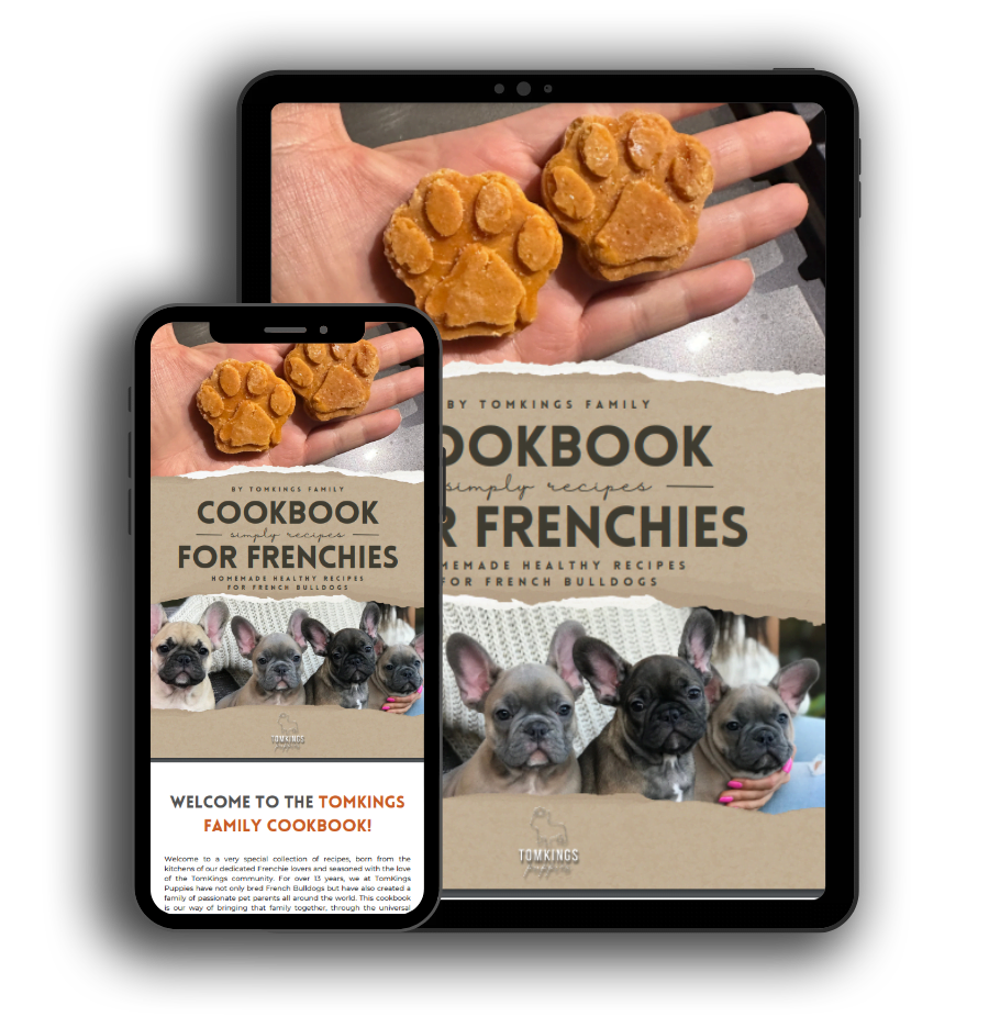 Cookbook for Frenchies by TomKings Family. Healthy and tasty recipes for French Bulldogs